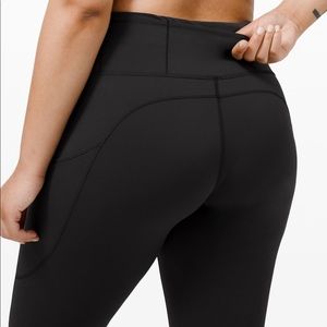 Lululemon fast and Free drawstring legging pockets